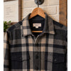 Wallace & Barnes Wool Blend Plaid CPO Shacket Shirt Jacket Mens Small Navy Gray