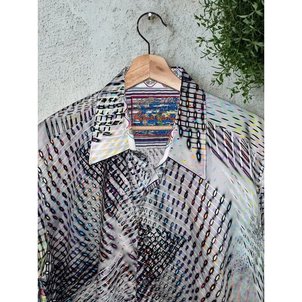 Robert Graham AOP Abstract Print Shirt 2XL Classic Fit Short Sleeve Multicolor