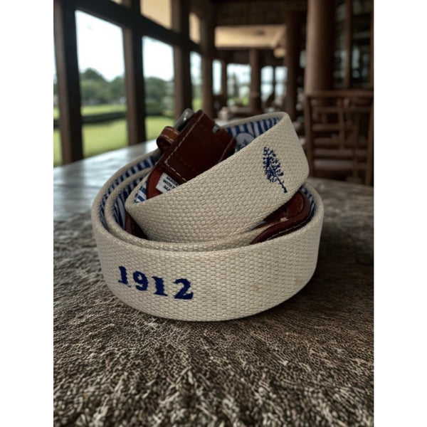 Peter Millar Needlepoint Belt 32 The 1912 Club Plymouth Meeting PA Golf USA