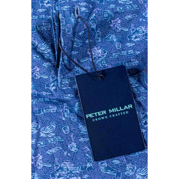 Peter Millar Crown Crafted Summer Comfort All Over Print Poker Night Polo XL NWT