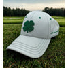 Black Clover Live Lucky Hat White Green Clover L/XL Flex Fit Golf Cap EUC
