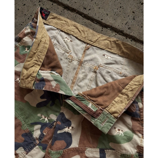 Polo Ralph Lauren Sportsman Camo Hunting Dog Shorts Men’s 30 Vintage Classic