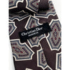 Christian Dior Monsieur Silk Tie Brown Blue Geometric Abstract VTG Italy USA