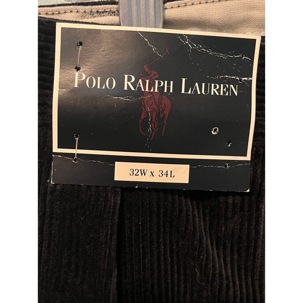 Polo Ralph Lauren Andrew Pant Navy Corduroy Pleated Classic Fit 32x34 NWT 1990’s