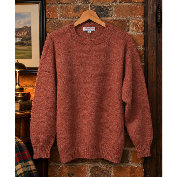 Ben Silver Shetland Wool Shag Sweater Sz. M Scotland LOKL Melange Crewneck Vtg.