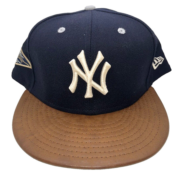 New York Yankees 2008 Final Season New Era 2 Tone Leather 59fifty Hat Cap Sz. 8