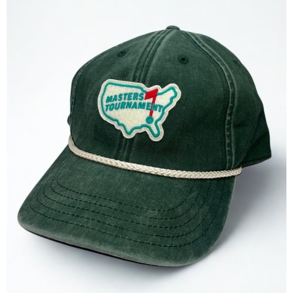 Masters Tournament 2026 Rope Hat Augusta National Green Map Patch Golf Cap NWOT