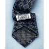 Gianni Versace Silk Tie Baroque Geometric Navy Gold Italy Vintage Medusa Luxury