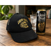 Liquid Death Black Mesh Trucker Snapback Gold Skull Logo NWOT