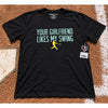 B101 Baseball Lifestyle 101 Your Girlfriend Likes My Swing Tee Black Mens Large