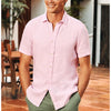 Charles Tyrwhitt Linen Shirt Sz. Large Pink Button Up Slim Fit Short Sleeve NWOT