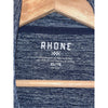 Rhone Luxe Short Sleeve Knit Hoodie XL Indigo Blue Pullover Performance $98 NWOT