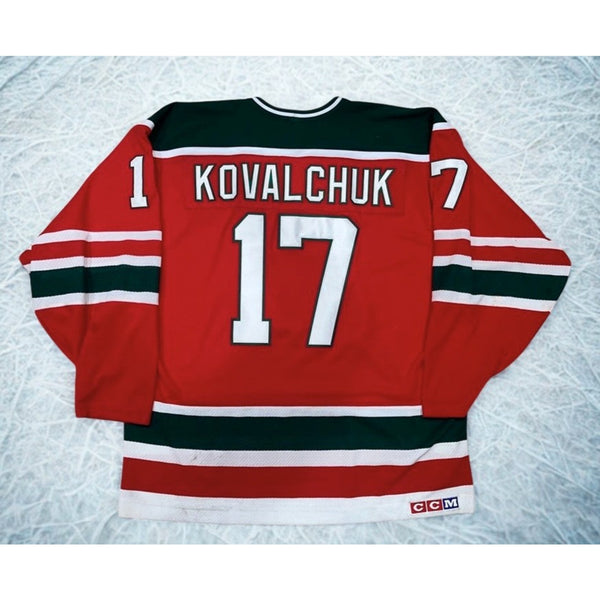 New Jersey Devils Ilya Kovalchuk #17 CCM NHL Jersey 2XL Red Green Retro
