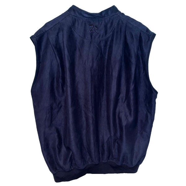 Zero Restriction Spring Lake Golf Vest Sz. L Houndstooth Microsuede 1/4 Snap