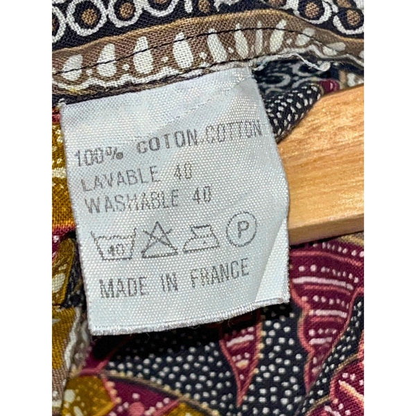 Agnes b Homme Paris Button Down Shirt Size 42 Made in France Paisley Cotton