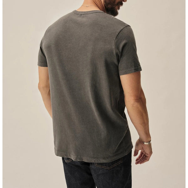 Buck Mason Curved Hem Slub Cotton T Shirt Sz. Small Gray Made in USA BM11001.102