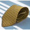 Ermenegildo Zegna 100% Silk Tie Made Italy Gold Medallion Luxury Designer