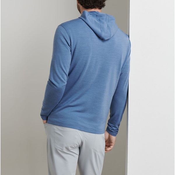Peter Millar Excursionist Flex Merino Wool Hoodie Lunar Mens 2XL NWT $220