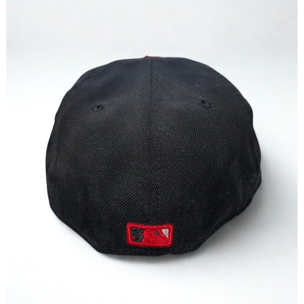 New York Yankees New Era 59FIFTY Fitted Hat 7 1/4 Skyline Y2K Wool MLB Black