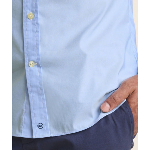 Vineyard Vines Breakwater Performance Cotton Shirt Mens Small Ocean Blue NWT