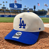 Los Angeles Dodgers 47 Brand Hitch Two Tone Natural Blue Snapback Hat OSFA NWT
