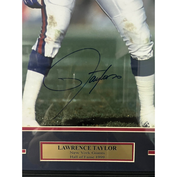 Lawrence Taylor New York Giants Signed Autographed Framed 16x20 Photo JSA HOF