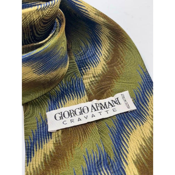 Giorgio Armani Cravatte 100% Silk Tie Abstract Pattern Made in Italy