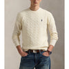 Polo Ralph Lauren Cable Knit Sweater Men's L Cream Wool Cashmere Pony