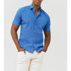 Peter Millar Seaside Waves Fins Cotton Stretch Shirt XL NWOT MSRP $145 Blue