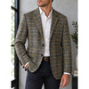 J. Peterman Plaid Linen Solotex Blazer Sport Coat Jacket Men's 42R NWOT
