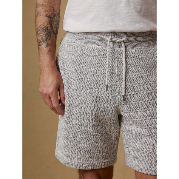 Faherty Whitewater Sweatshorts Men's M Grey Shell Jacquard Knit Organic Cotton