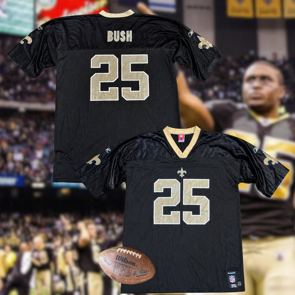 New Orleans Saints Reggie Bush #25 Reebok NFL Jersey Men's 2XL Vintage Rare