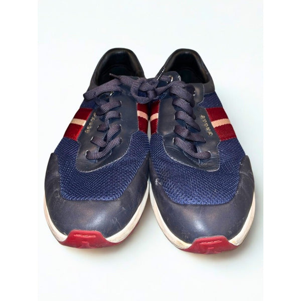 Bally Daryn-T Sneakers Men’s 11D Mesh Leather Red Ink Shoes MSRP $630