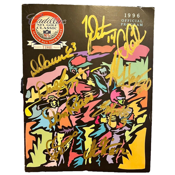 NFL 1996 Golf Classic Multi Signed Autographed Program Phil Simms Dave Krieg +
