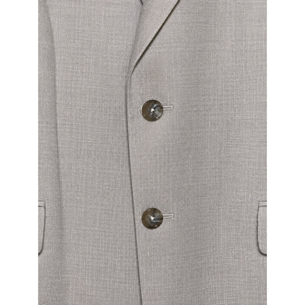Jos A Bank 48R Beige Linen Wool Sport Coat Blazer Jacket Men's 2 Button