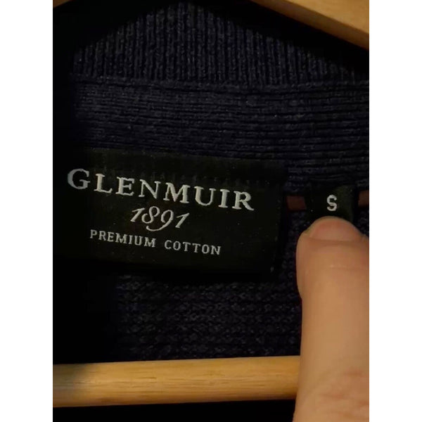 Glenmuir Old Course St Andrews 1/4 Zip Golf Pullover Sz. S Blue Premium Cotton