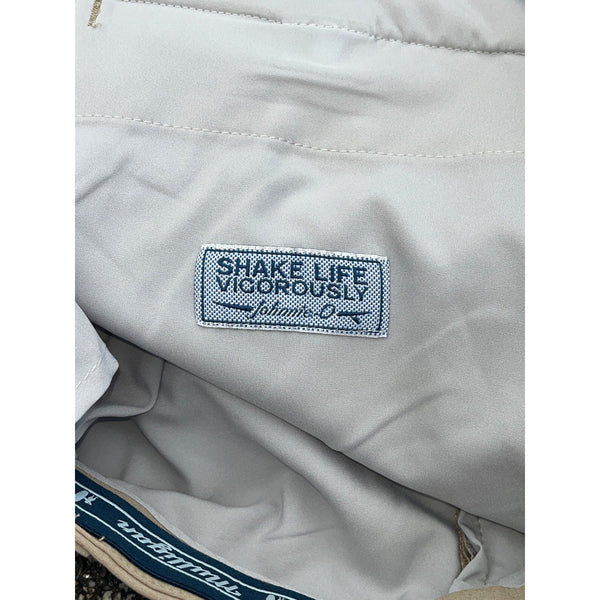 Johnnie-O Mulligan Performance Golf Shorts 34 Light Khaki 9" Stretch NWOT Active