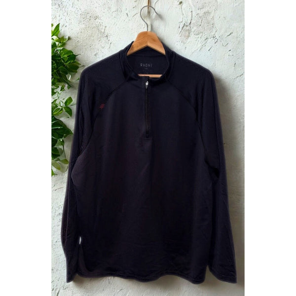 Rhone Session 1/4 Zip Performance Golf Pullover Men’s XL Black Stretch Pique