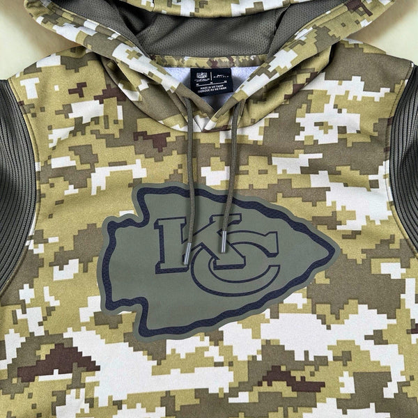 Kansas City Chiefs Nike Salute To Service On Field Hoodie Men's M Camo Dri-FIT