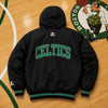 Boston Celtics Starter Hooded Parka Jacket Mens L Vintage 90s NBA Black Green