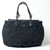 Coach Mia Opaque Sateen Black Op Art Tote Bag E1082-15758 Vintage EUC