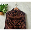 Banana Republic Western Pearl Snap Shirt XL Brown Plaid Vintage Cowboy L/S