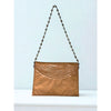 Valentino by Mario Valentino Vintage Leather Shoulder Bag Bronze Chain Strap