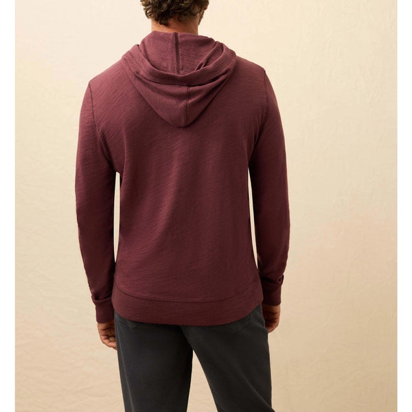 Faherty Sunwashed Organic Cotton Hoodie Men's Small Mahogany Pullover NWOT