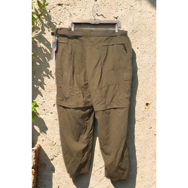 Columbia Titanium Silver Ridge Convertible Pants Mens 2XL UPF 30 Hiking Cargo
