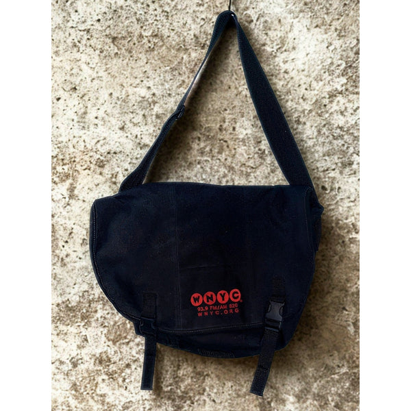 Manhattan Portage WNYC Messenger Bag Black NYC Public Radio Laptop Shoulder Bag