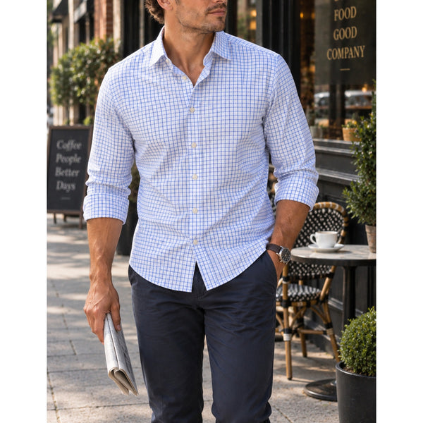 Peter Millar Summer Comfort Crown Sport Captain Check Shirt Men's 2XL NWOT