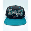 San Jose Sharks Reebok Snapback Hat NHL Vintage Teal Black OSFM New Retro Cap
