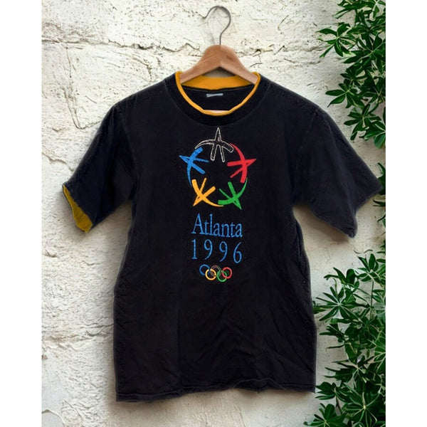 Atlanta 1996 Olympics Salem Sportswear T Shirt Black Mens L Vintage USA