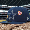 Dallas Cowboys New Era NFL Chain Stitch Heart 59FIFTY Fitted Hat 7 1/2 Pink UV